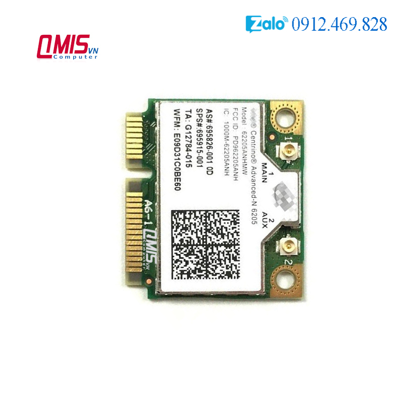 Card wifi pci-e 2 băng tần intel 6205 dùng cho laptop lenovo thinkpad - wifi laptop