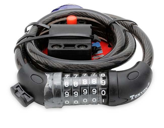 Khóa dây 5 số đổi mật khẩu cho xe đạp dài 1,2m chất lượng cao