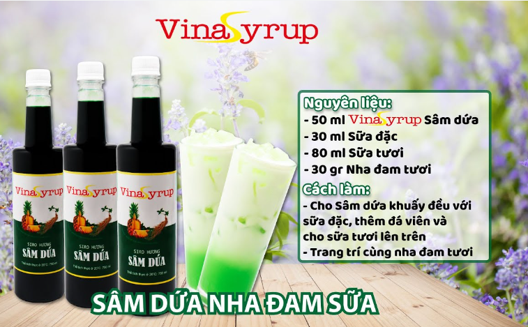 Siro hương sâm dứa hiệu Vina