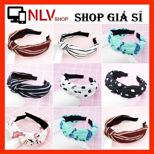 [HCM]Cài Tóc - Bườm Tóc Vải Phối Nút Thắt Nơ Dành Cho Phái Đẹp