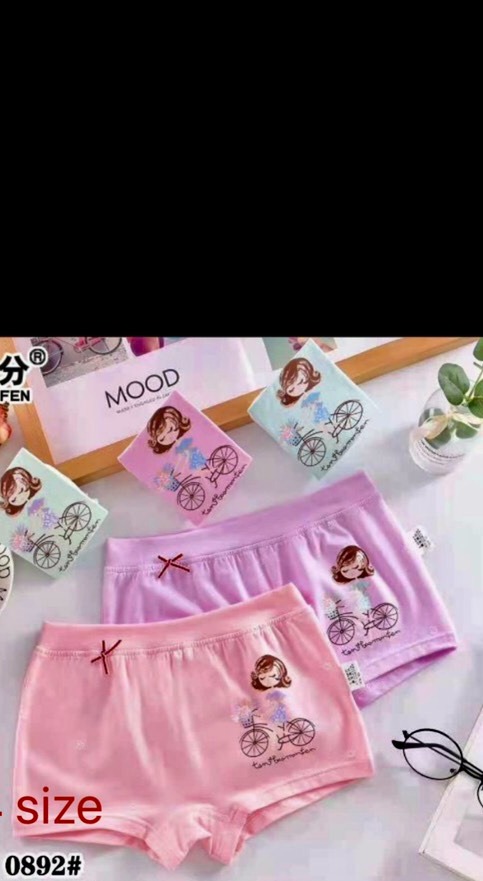 -COMBO 5 QUẦN CHIP ĐÙI BÉ GÁI COTTON HAPPY (2 size từ 16-23kg)