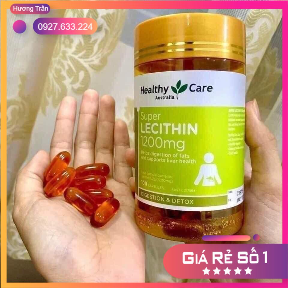Mầm đậu nành Healthy Care super lecithin 1200mg 100v