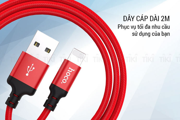 Dây Cáp Sạc Lightning Hoco X14 Dài 2m
