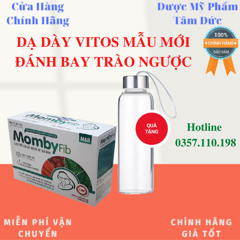[Tặng Bình Nước] MOMBY FIB - CỐM VI SINH CHO MẸ & BÉ (MOMBYFIB NGĂN NGỪA TÁO BÓN HỘP 12 GÓI) -DMPTD001