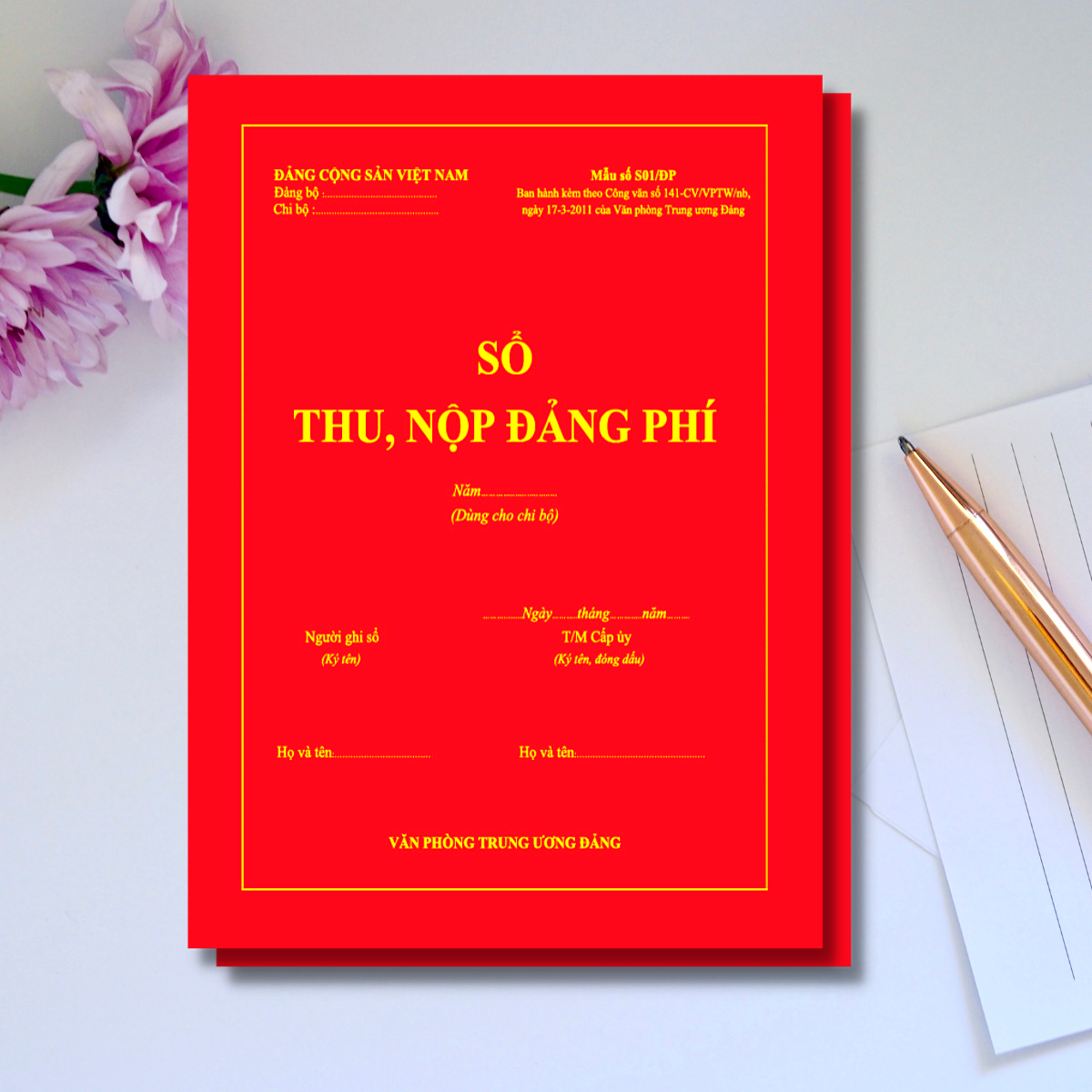 Sổ thu, nộp đảng phí mẫu số S01/ĐP