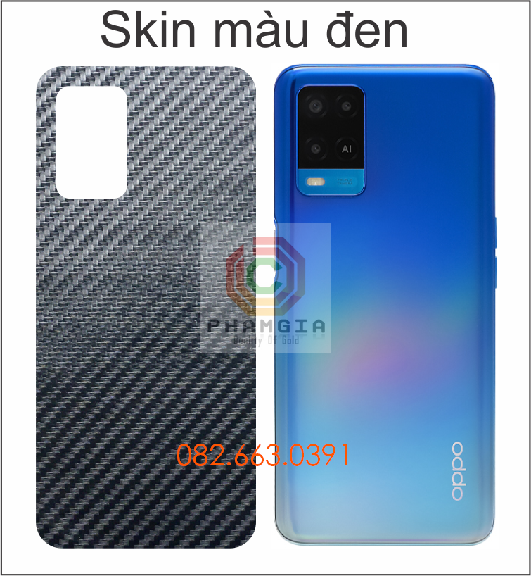 Miếng dán mặt lưng skin carbon Oppo A54 4G /5G