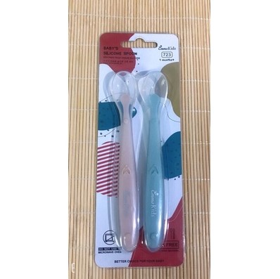 Sét 2 thìa ăn dặm silicon Emma Kids Hàn Quốc cho bé