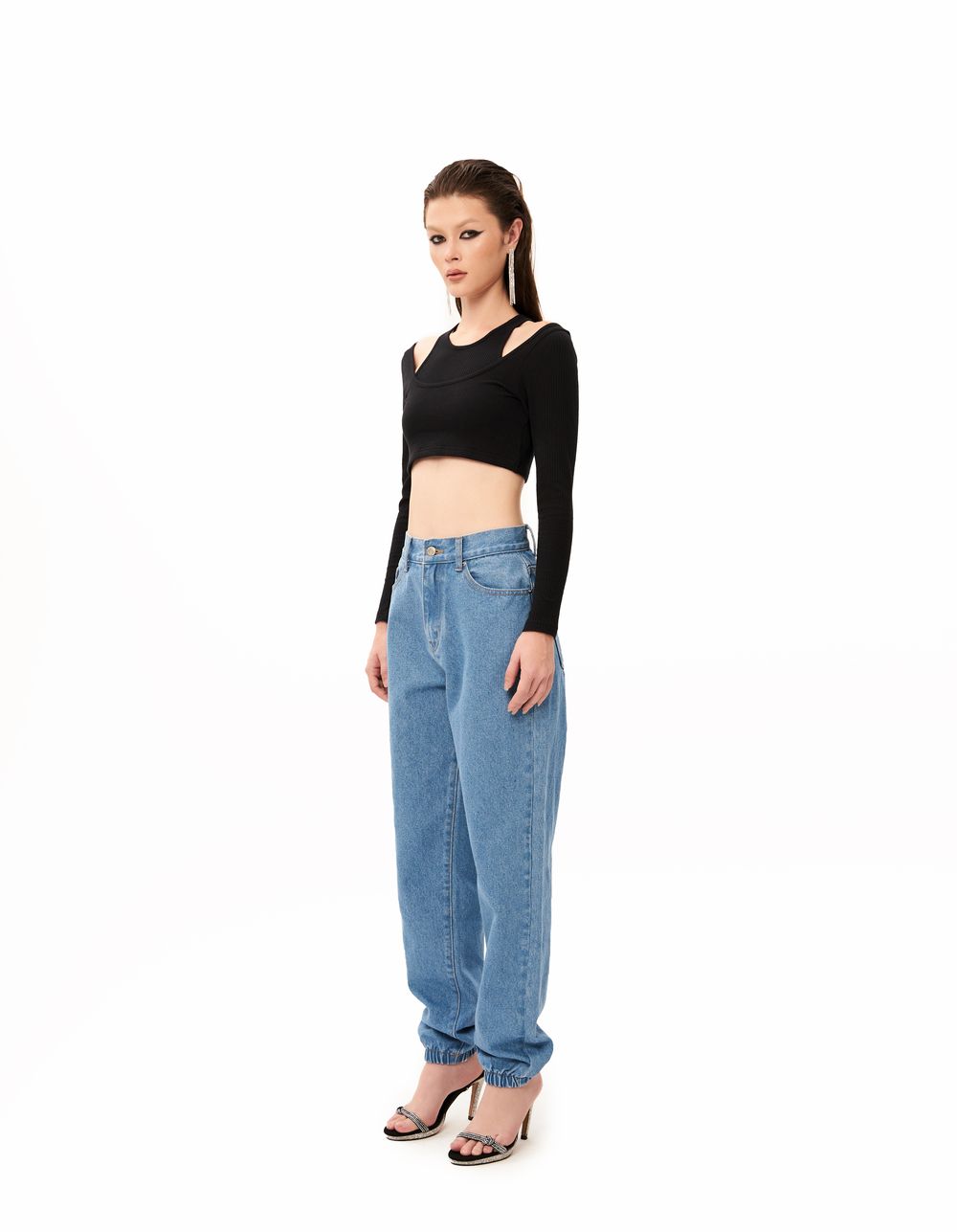 Quần jeans jogger nữ, là min - JOGGER JEANS