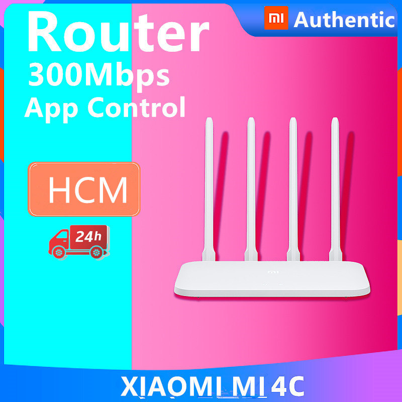 Bảng giá Bộ định tuyến WIFI Xiaomi Mi 4C ban đầu dễ dàng thiết lập APP Control 64 RAM 2.4G 300Mbps 4 ăng-ten Bộ định tuyến không dây Phiên bản Trung Quốc Phong Vũ