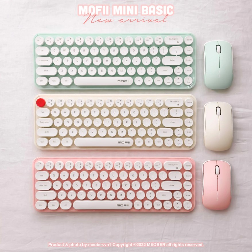 (SALE-50%)Combo chuột và bàn phím | Giá rẻ, bảo hành 12 tháng,Bàn Phím & Chuột Máy Tính Không Dây MOFII Candy Basic Thiết kế đặc biệt tối giản, xinh xắn và thanh thoát.Nhựa ABS Bền chất lượng cao
