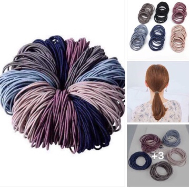 [HCM] COMBO 100 DÂY THUN CỘT TÓC NHIỀU MÀU