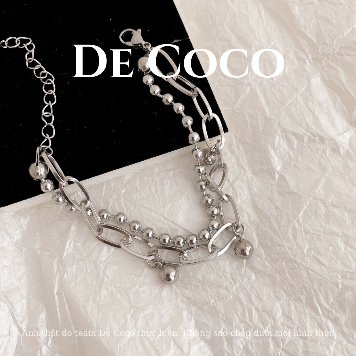 [KHÔNG ĐEN GỈ] Vòng tay layer xích Meret De Coco