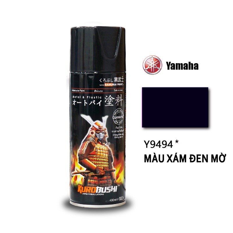 Samurai y9494 - sơn xịt samurai màu xám đen mờ y9494