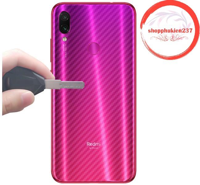 [HCM]Miếng Dán Lưng Vân Carbon Dành Cho Xiaomi Redmi Note 7  Redmi Note 7 Pro Dán Dẻo Mặt Lưng