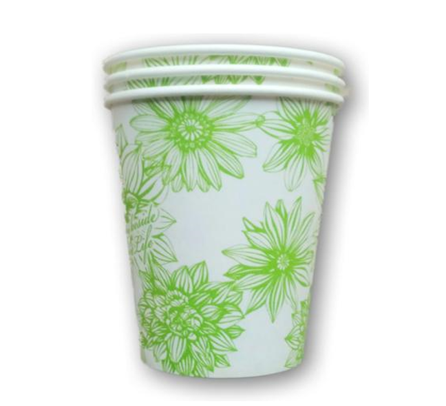 Combo 100 ly giấy (Cốc Giấy) Hàn Quốc 7OZ 250ML ( Flower )