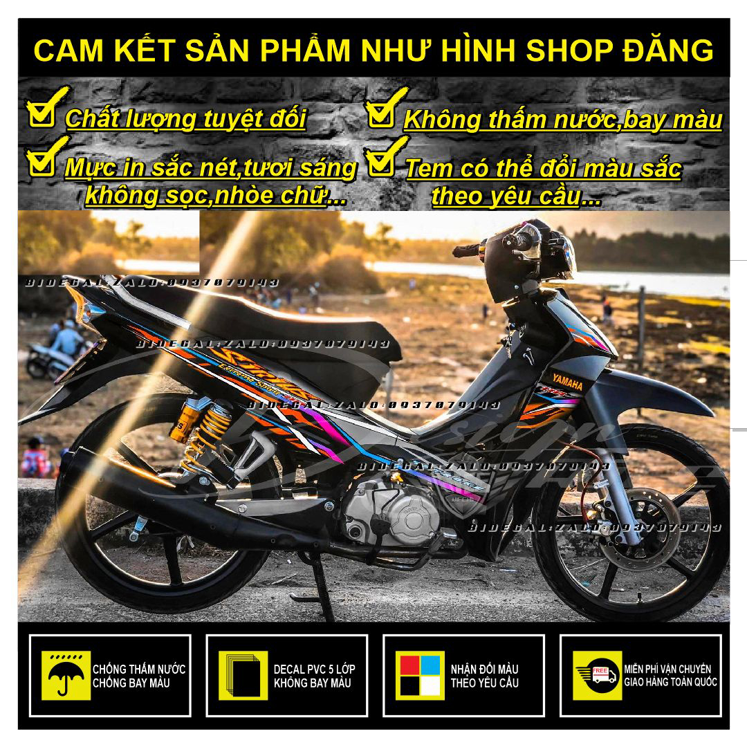Tem rời sirius phối cam đen siêu đẹp - ct89
