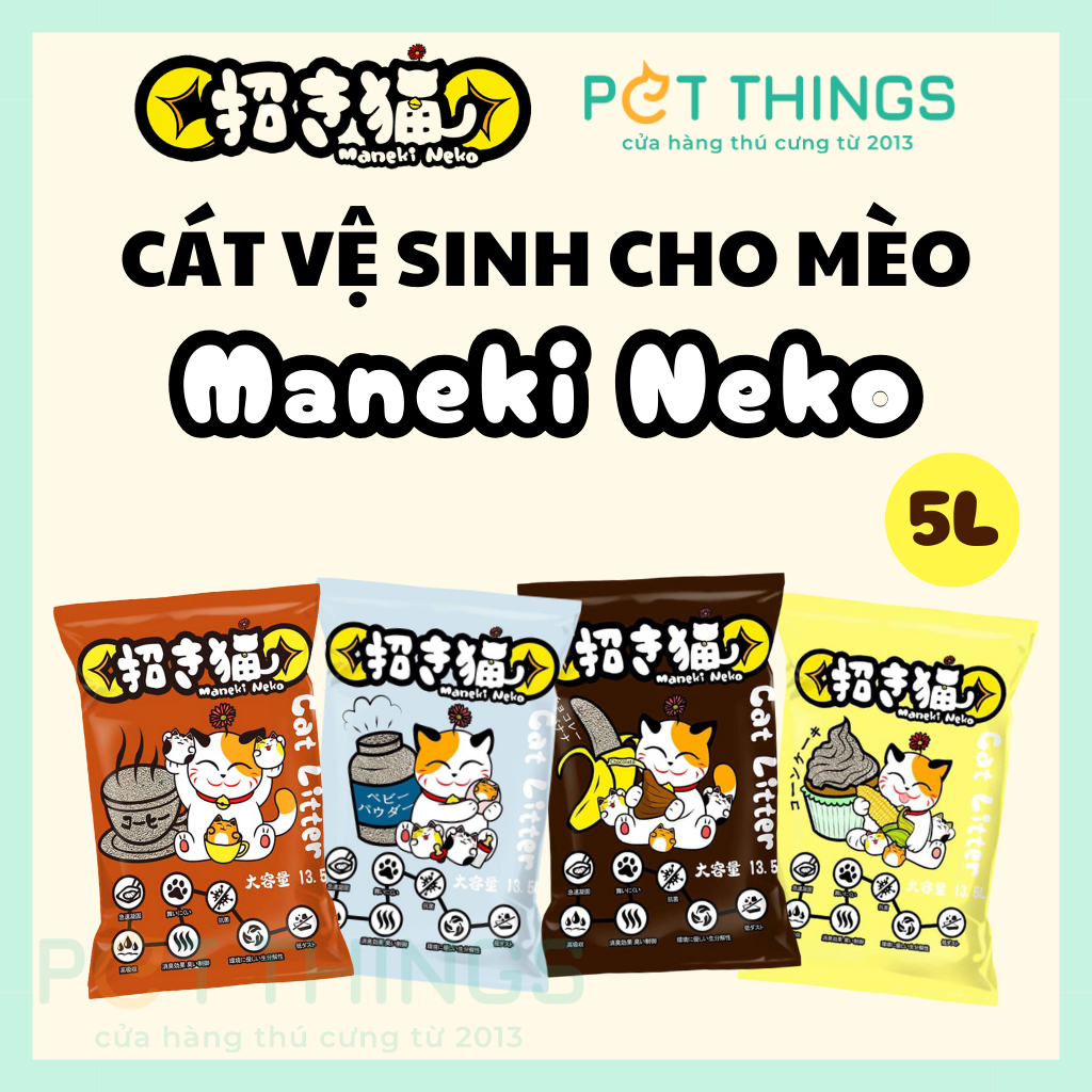 Maneki Neko 5L Cát vệ sinh cho mèo