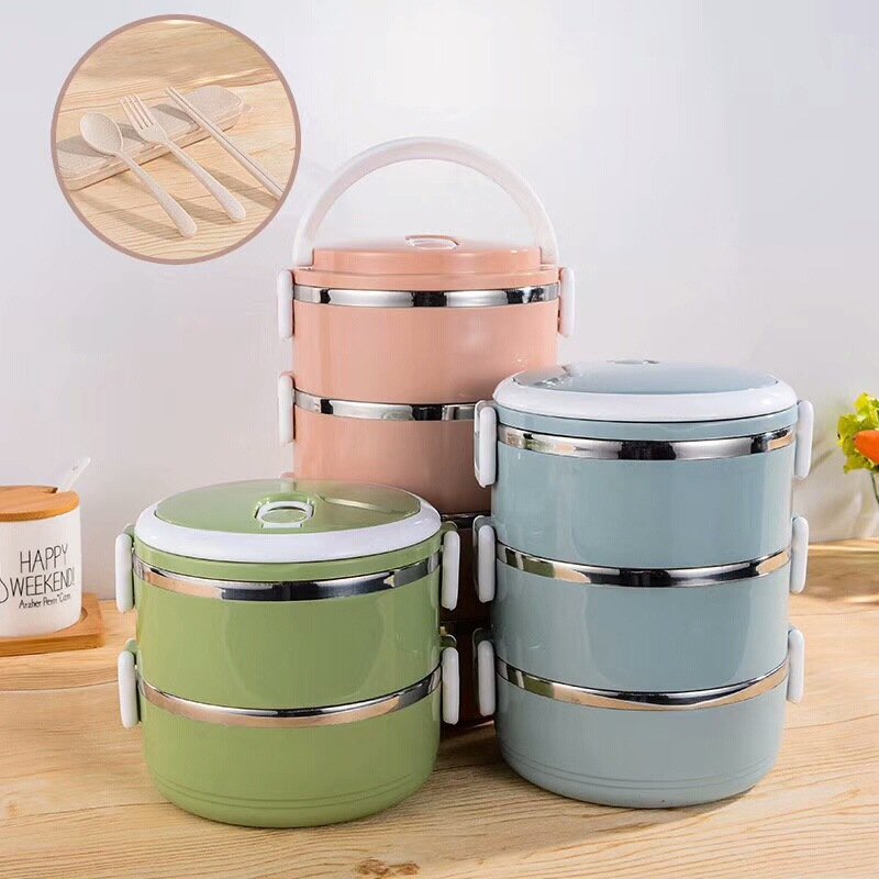 Hộp đựng cơm giữ nhiệt 4 ngăn/hộp đựng cơm giữ nhiệt inox giá rẻ -Hộp cơm hộp đựng cơm văn phòng giữ nhiệt 4 tầng inox