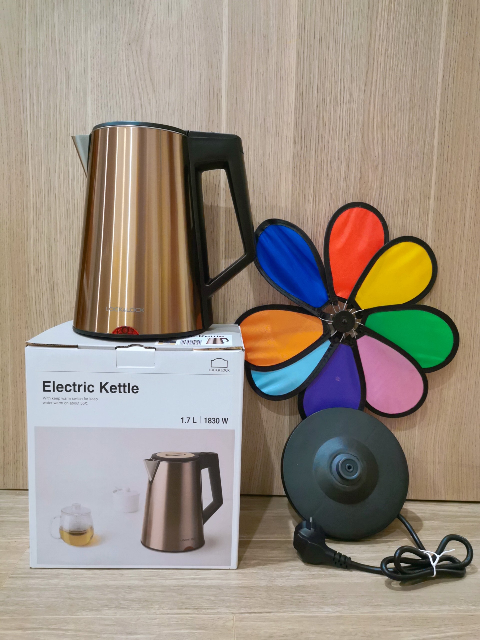Ấm đun siêu tốc LocknLock Digital Electric Kettle 1.7L - Màu đen EJK286BLK
