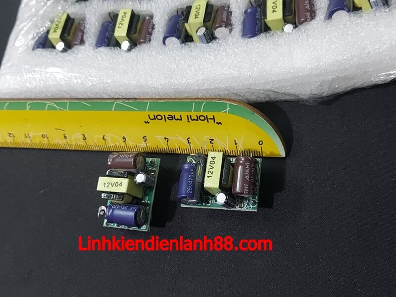 Module Nguồn Xung Mini 2*3cm Dáng Nằm 12V 400MA