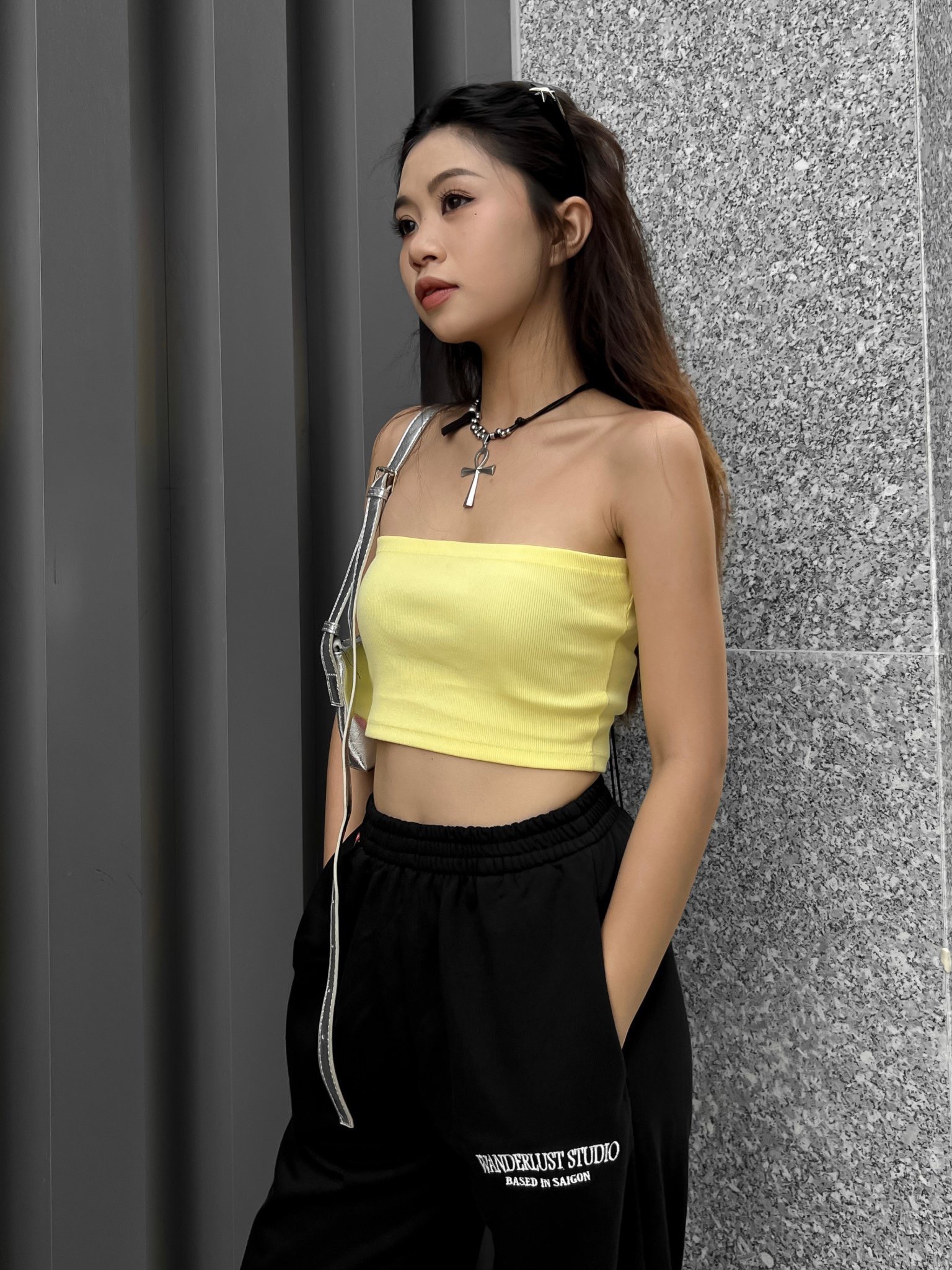 Áo ống thun gân nhiều màu