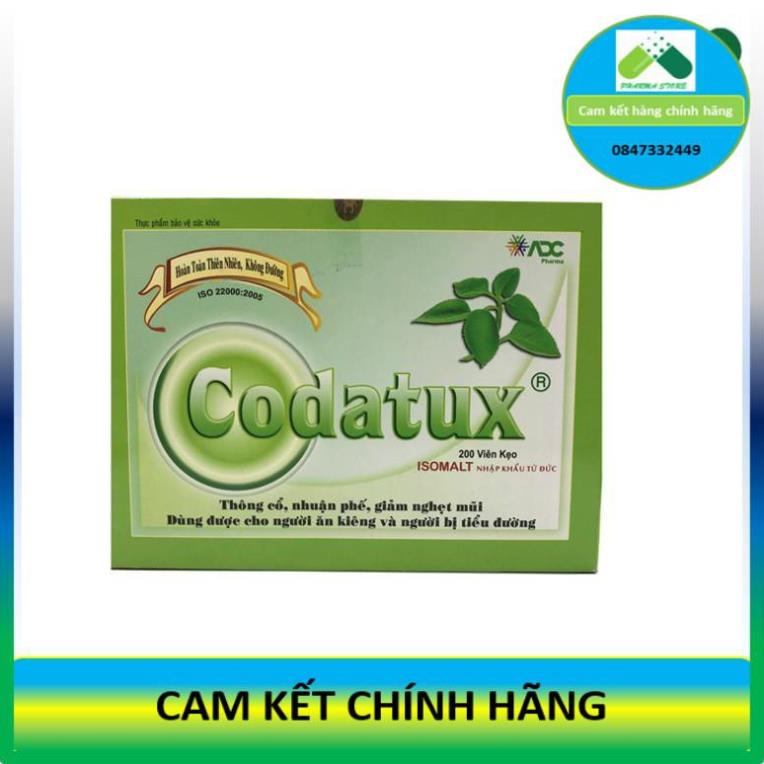 ! Kẹo ngậm thảo dược CODATUX không đường [Hộp 200 viên] !