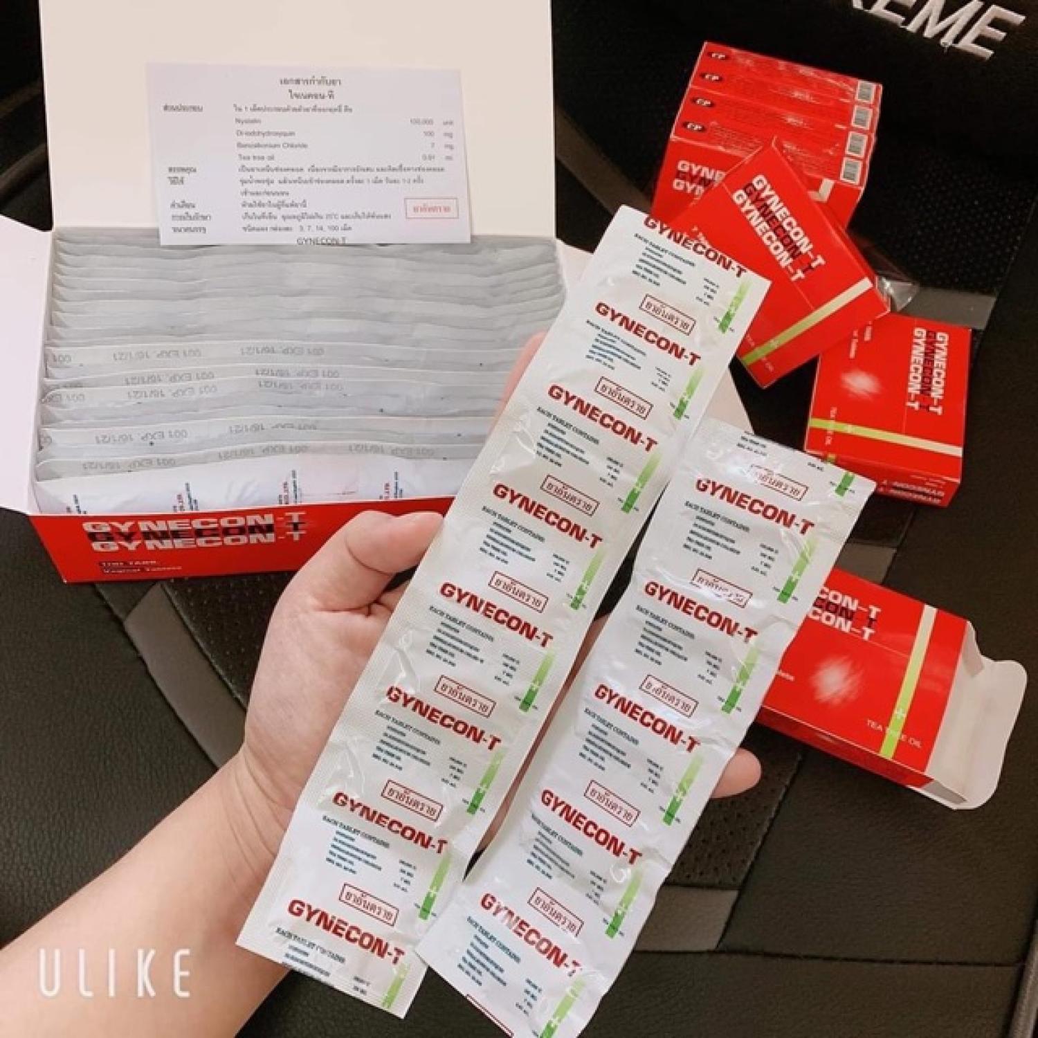 Viên đặt Phụ Khoa GYNECON Trà Xanh Thái Lan ( 1 vỉ 5 viên )