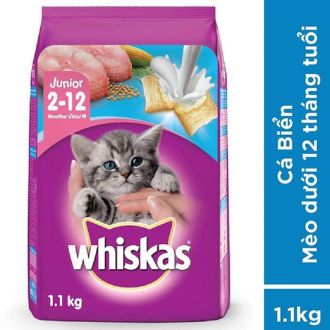 Thức ăn mèo con dạng hạt WHISKAS 1,1KG