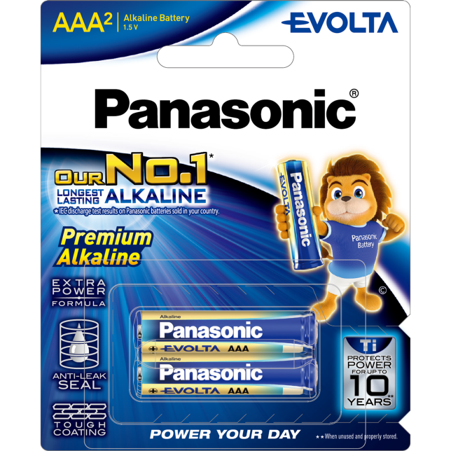 Vỉ 2 viên Pin Panasonic Evolta AAA LR03EG/2B-V – Hàng Chính Hãng