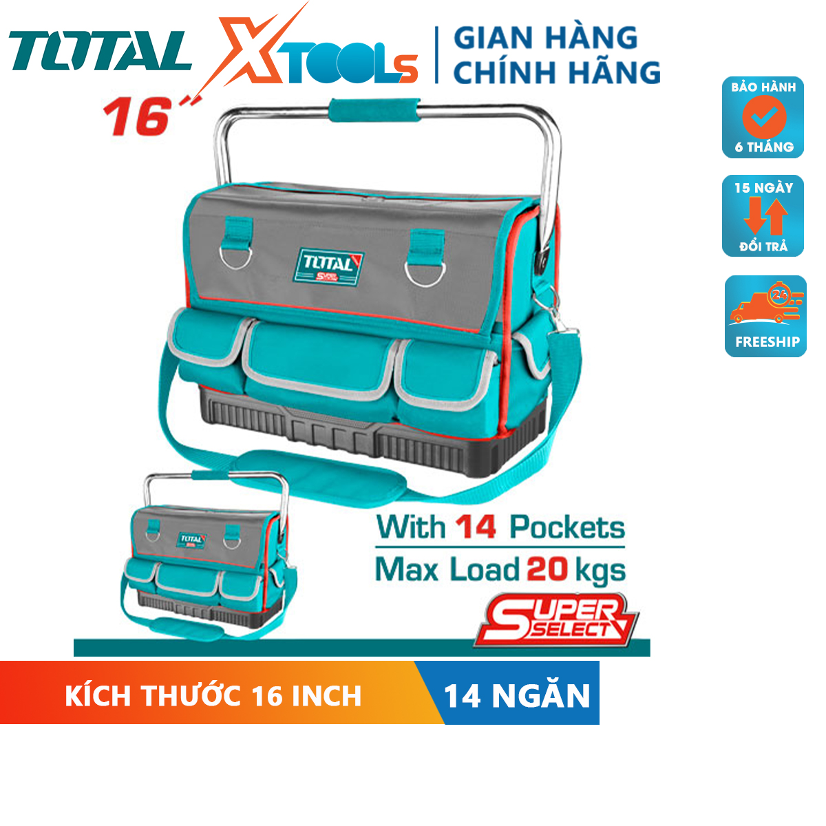 Giỏ đựng công cụ 16 inch TOTAL