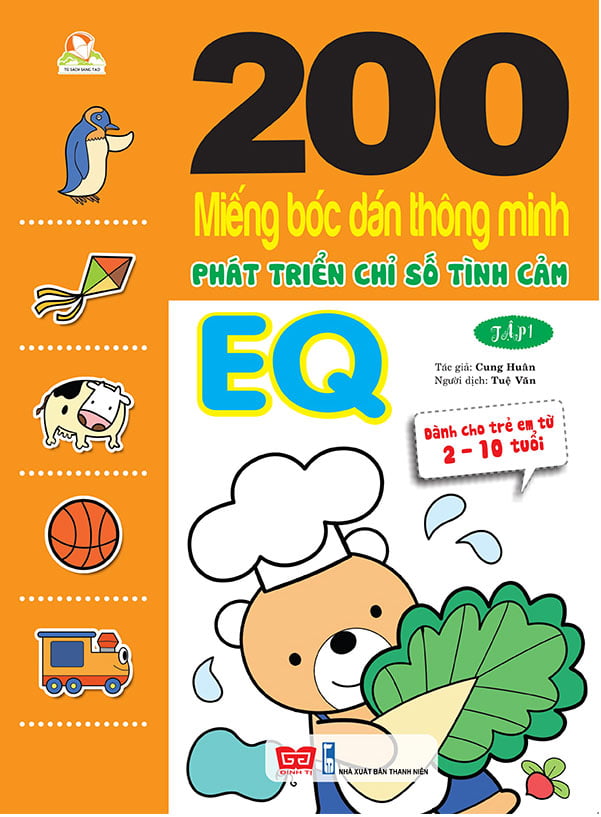 Fahasa - 200 Miếng Bóc Dán Thông Minh - Phát Triển Chỉ Số Tình Cảm EQ Tập 1 (Dành Cho Trẻ 2-10 Tuổi) - Tái Bản 2018