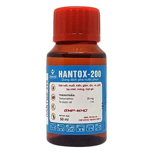 (QUẬN 4)HANTOX (xịt môi trường)- 50ml phun xịt tiêu diệt ve, bọ chét, rận, trứng rận, và côn trùng khác