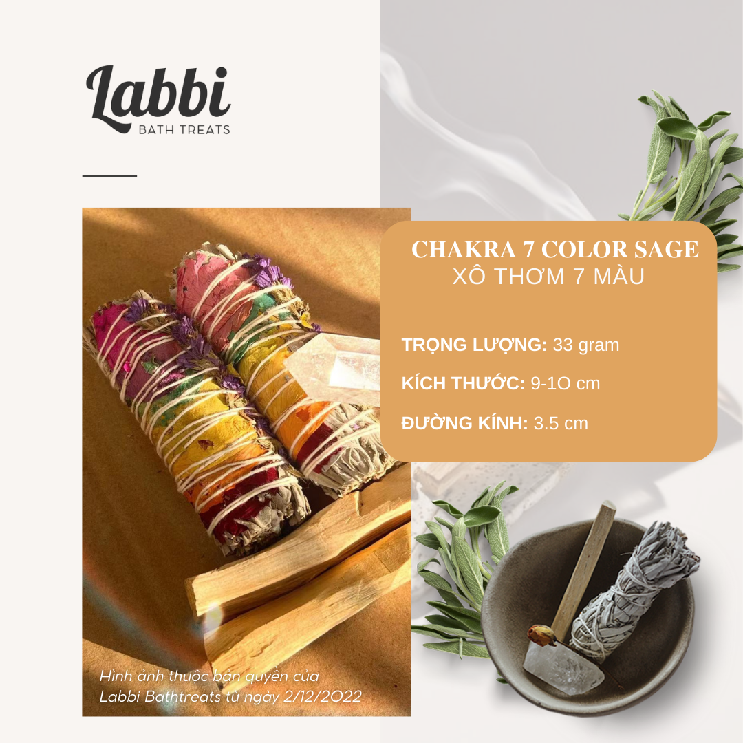 [Labbi] Xô Thơm Chakra 7 màu  (Chakra 7 colors)  - thu hút tình yêu