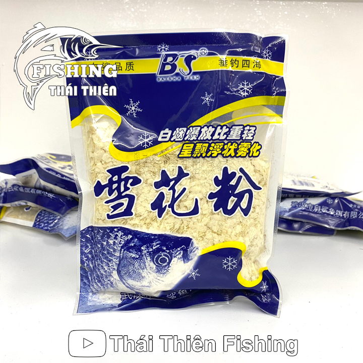 Bông tuyết câu cá, tạo kết dính làm mồi tơi xốp thu hút cá dùng câu đơn đài gói 170g