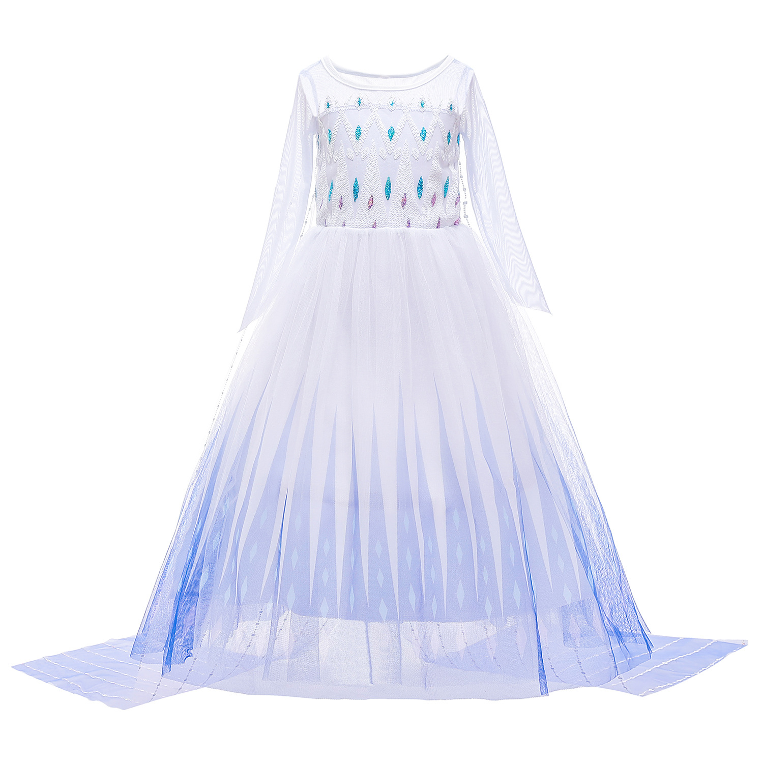 Đầm elsa bé gái tà dài cho bé từ 3 - 8 tuổi
