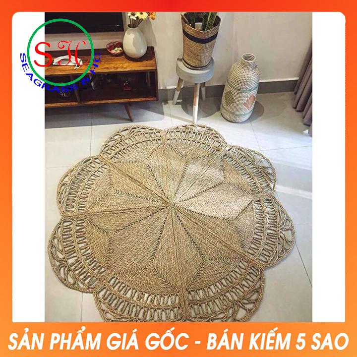 Thảm cói múi hoa trang trí chụp ảnh decor nhiều size