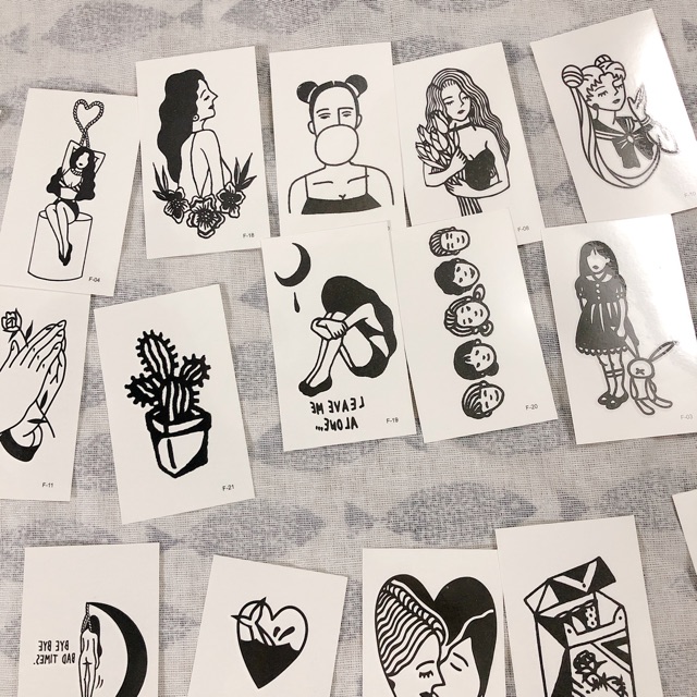 Set 30 tấm hình xăm dán mini