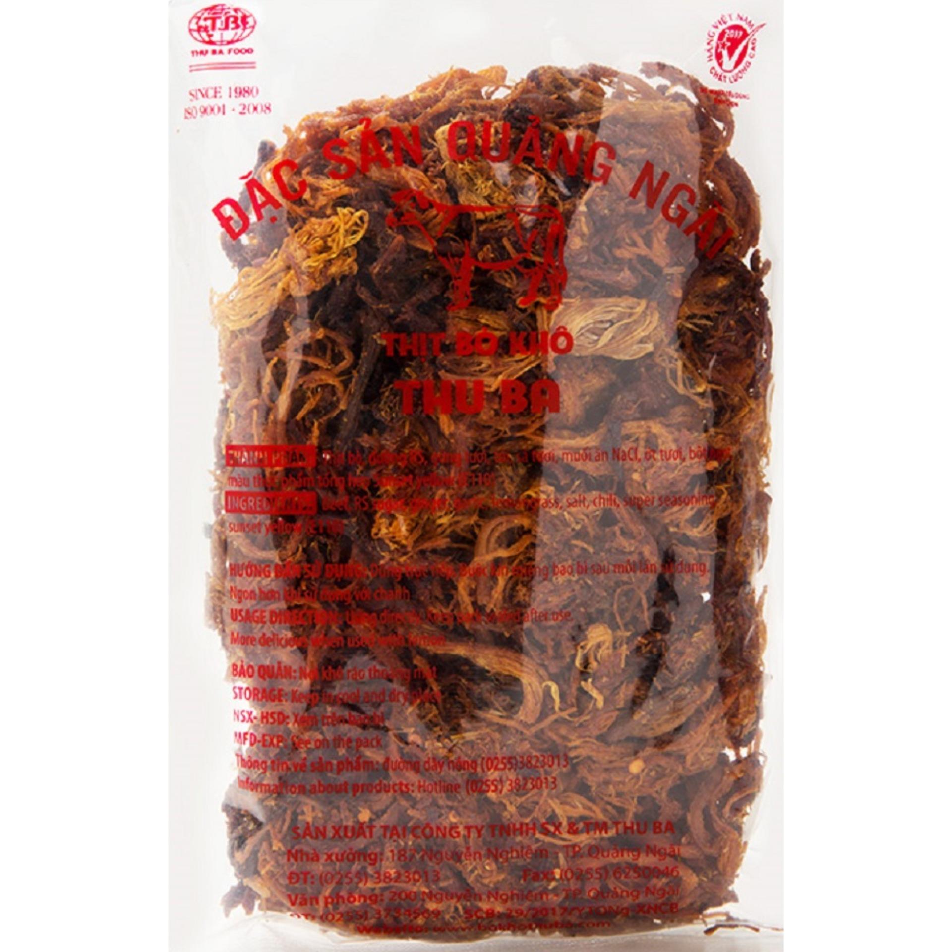 Khô bò Thu Ba 500g dạng sợi, cao cấp