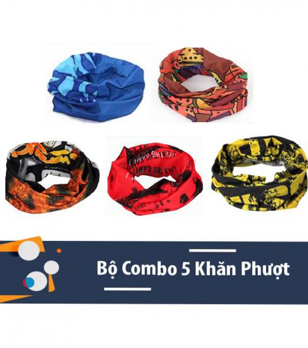 Combo 4 chiếc khăn đa năng đi phượt màu sắc hỗn hợp