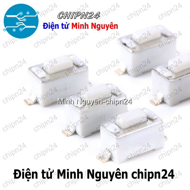 [10 cái] (K77) Nút nhấn 2 chân 3x6x5mm SMD Dán Trắng - HH003211