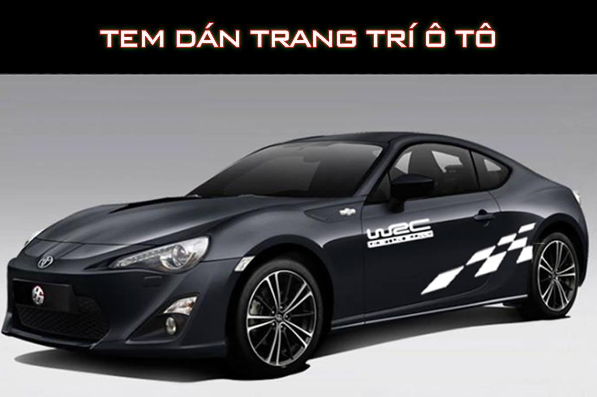 [HCM]Tem xe ô tô phong cách thể thao TS024 (trắng)