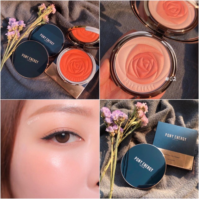 [HCM]Phấn Highlight Bắt Sáng Má Hồng 2in1 Pony Energy Rainbow Rose