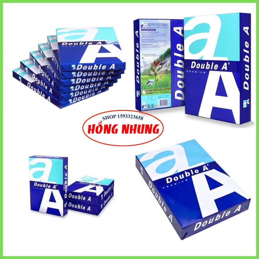 500 Tờ = 1 ream Giấy Double A Định Lượng 70 Gsm/ 80 Gsm, Giấy In Đẹp, Không Bị Kẹt Giấy, Hàng Chính Hãng