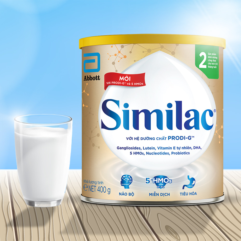 [Date 5.2025] Sữa Similac 5G số 2 lon 400g cho bé 6-12 tháng tuổi