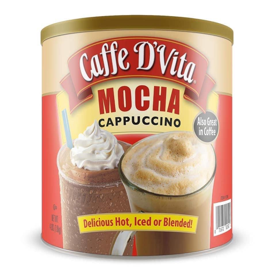 Bột cà phê hoà tan caffe dvita mocha cappuccino 18kg - usa