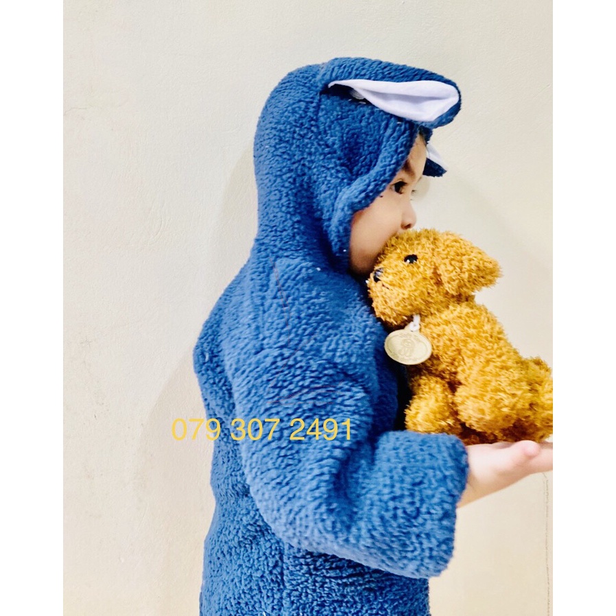 Áo khoác lông tai thỏ cho bé 8-18kg