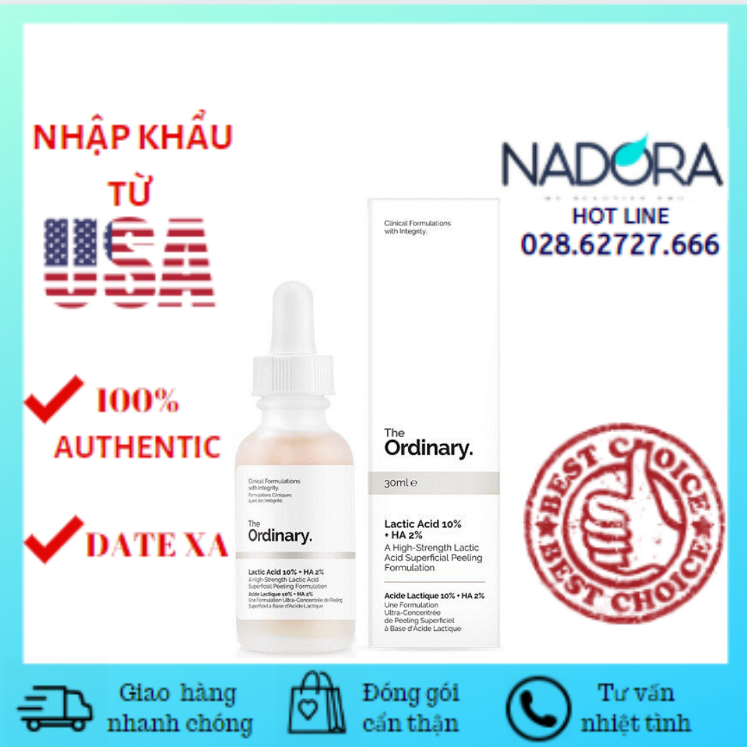 [HCM]Tinh Chất The Ordinary Lactic Acid 10% + HA (30ml)