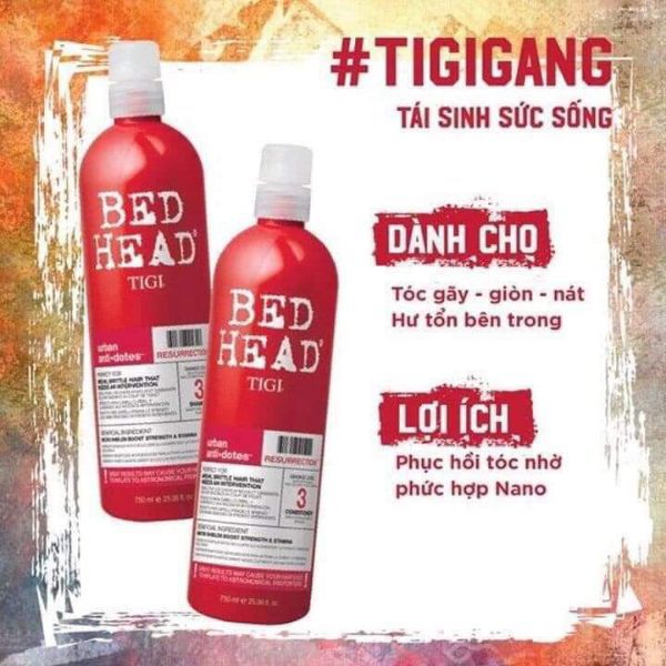 [HCM]Cặp Dầu Gội +Xả TiGi Bed Head 750ML (Mỹ)