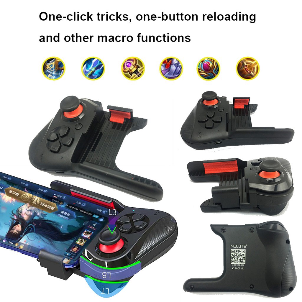 Tay Cầm Chơi Game Bluetooth MOCUTE 059 Hỗ Trợ Chơi fifa, free fire, ROS,Liên Quân Mobile
