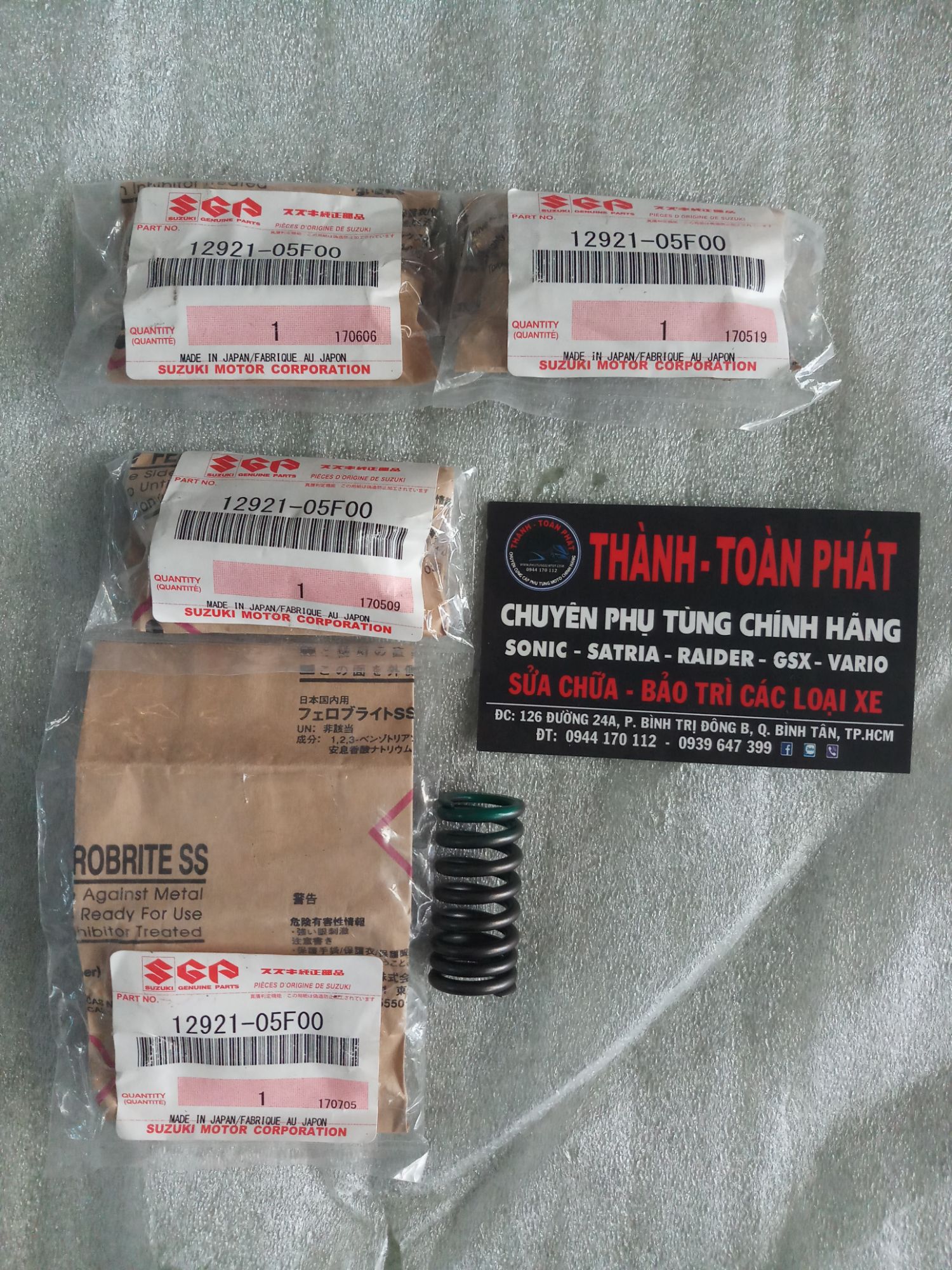 Bộ lò xo đầu FXR cho Raider xăng cơ(4 cái)